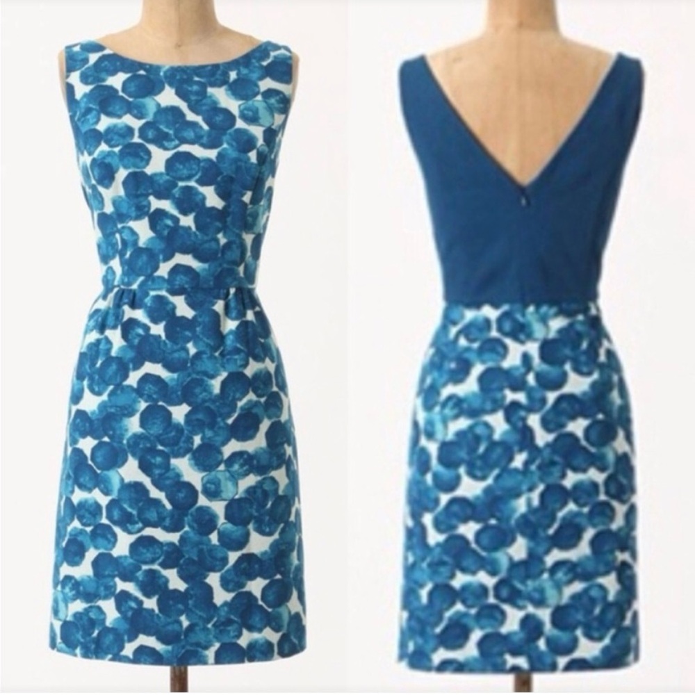 Anthropologie Tabitha Watercolor Gems Shift Dress (size 4)